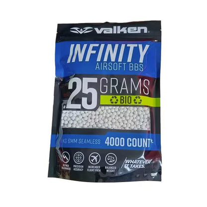 Valken Infinity BIO BBs 1kg Bag - White