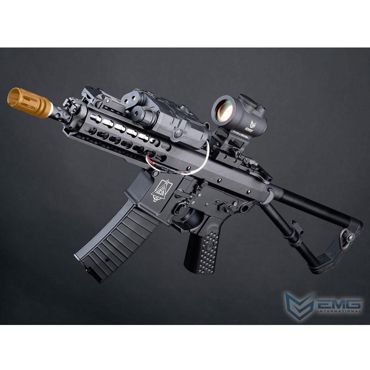 EMG Helios Knights Armament Company PDW M2 Sportsline G2 Airsoft AEG - Black - Metal Receiver
