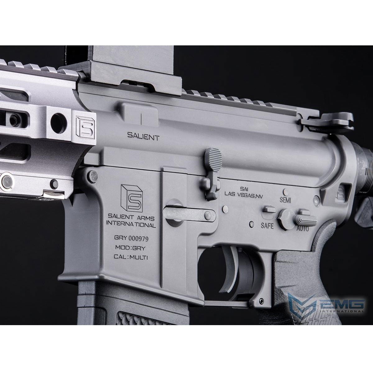 EMG SAI GRY Gen. 2 Forge Style Receiver AEG Training Rifle w/ JailBrake Muzzle and GATE ASTER Programmable MOSFET - SBR - Grey