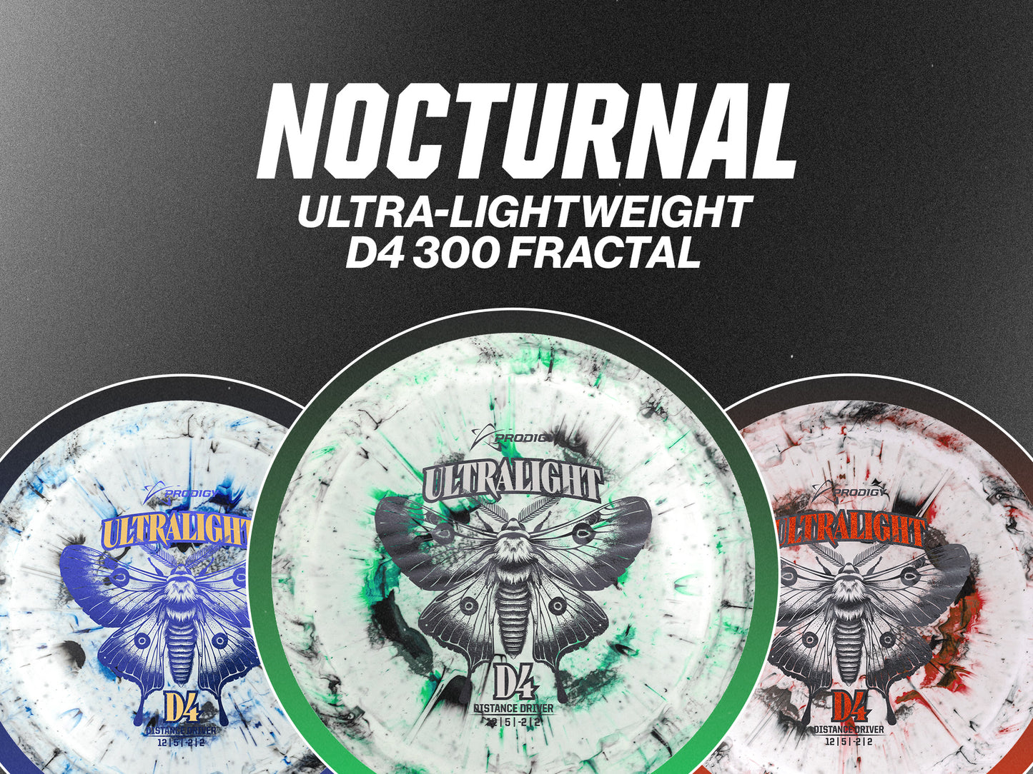 Prodigy D4 Distance Driver Disc - Ultralight 300 Fractal Plastic - Nocturnal Stamp