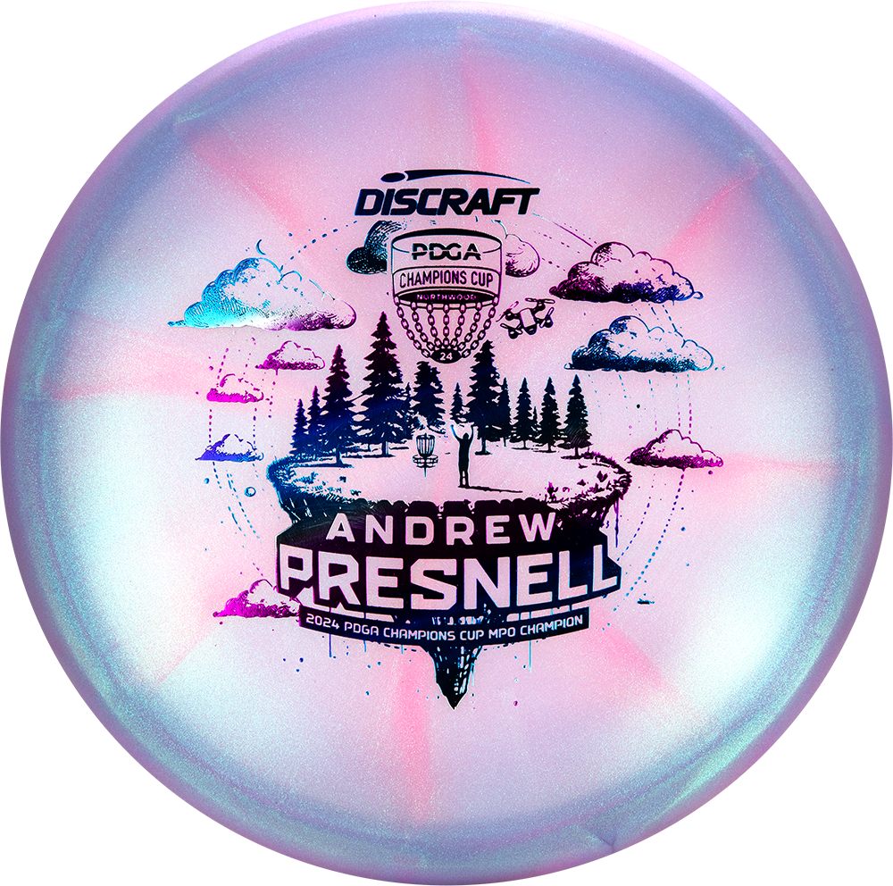 Discraft Andrew Presnell Z Swirl ColorShift Drone Midrange Golf Disc - 2024 Champions Cup Stamp