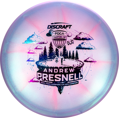 Discraft Andrew Presnell Z Swirl ColorShift Drone Midrange Golf Disc - 2024 Champions Cup Stamp