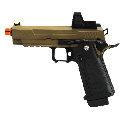 Arcturus Vanguard 4.3" HI-CAPA GBB Airsoft Pistol w/ Optic Ready Slide ARS-1 Red Dot Sight