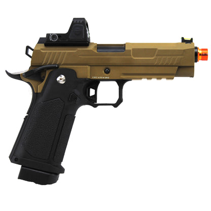 Arcturus Vanguard 4.3" HI-CAPA GBB Airsoft Pistol w/ Optic Ready Slide ARS-1 Red Dot Sight