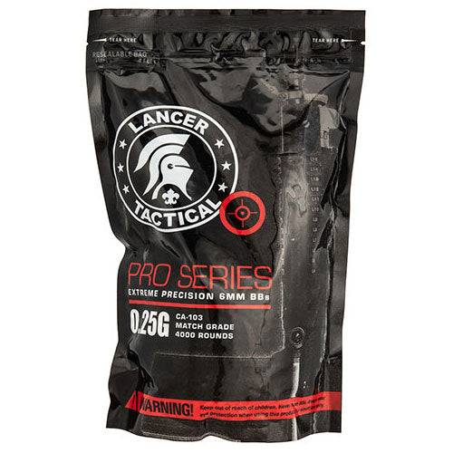 Lancer Tactical Seamless Airsoft BBs 1kg Bag - 4000 0.25g White