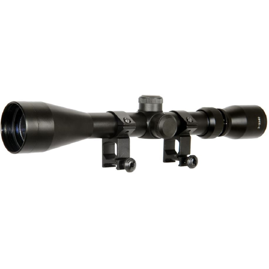 Lancer Tactical 3-9x40 Rifle Scope w/ 20mm Mounts - Black