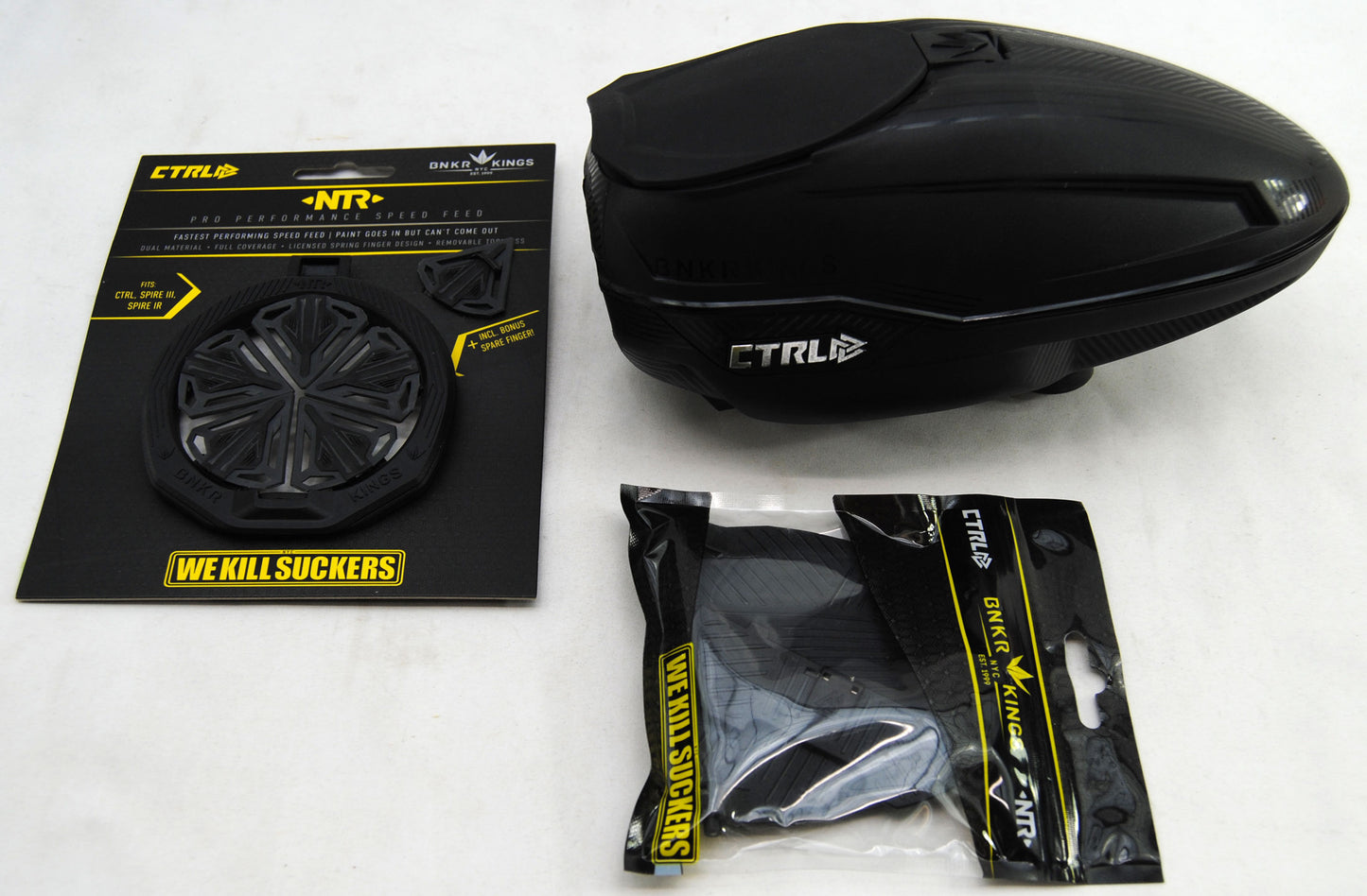 Used Bunker Kings CTRL Paintball Hopper Black