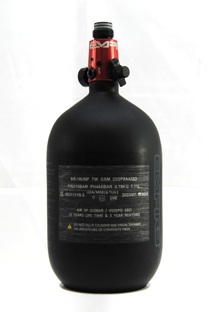 Used Empire 68ci/4500psi Ultra Air Tank - Black/Red