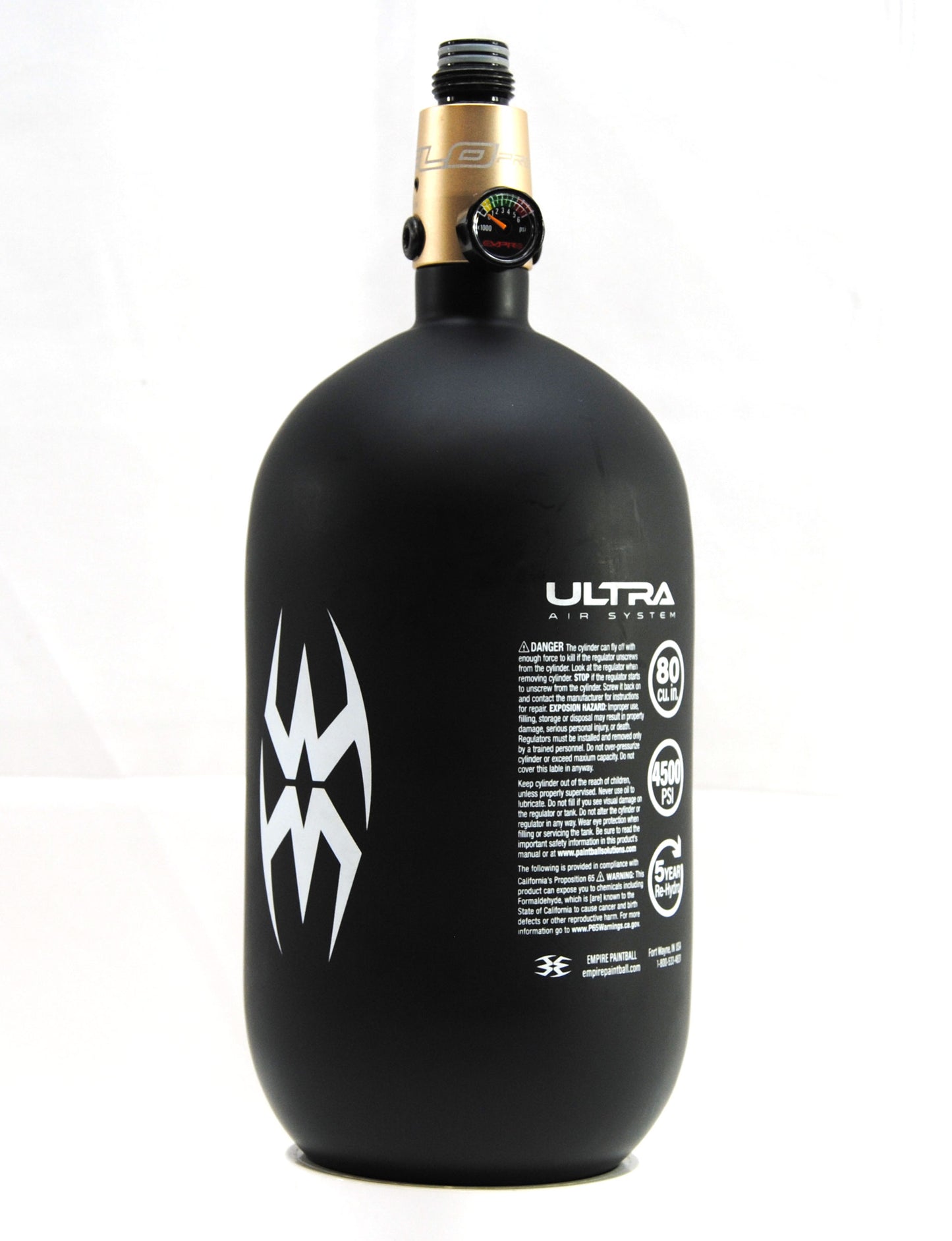 Used Empire 80ci/4500psi Ultra Air Tank - Black/Gold