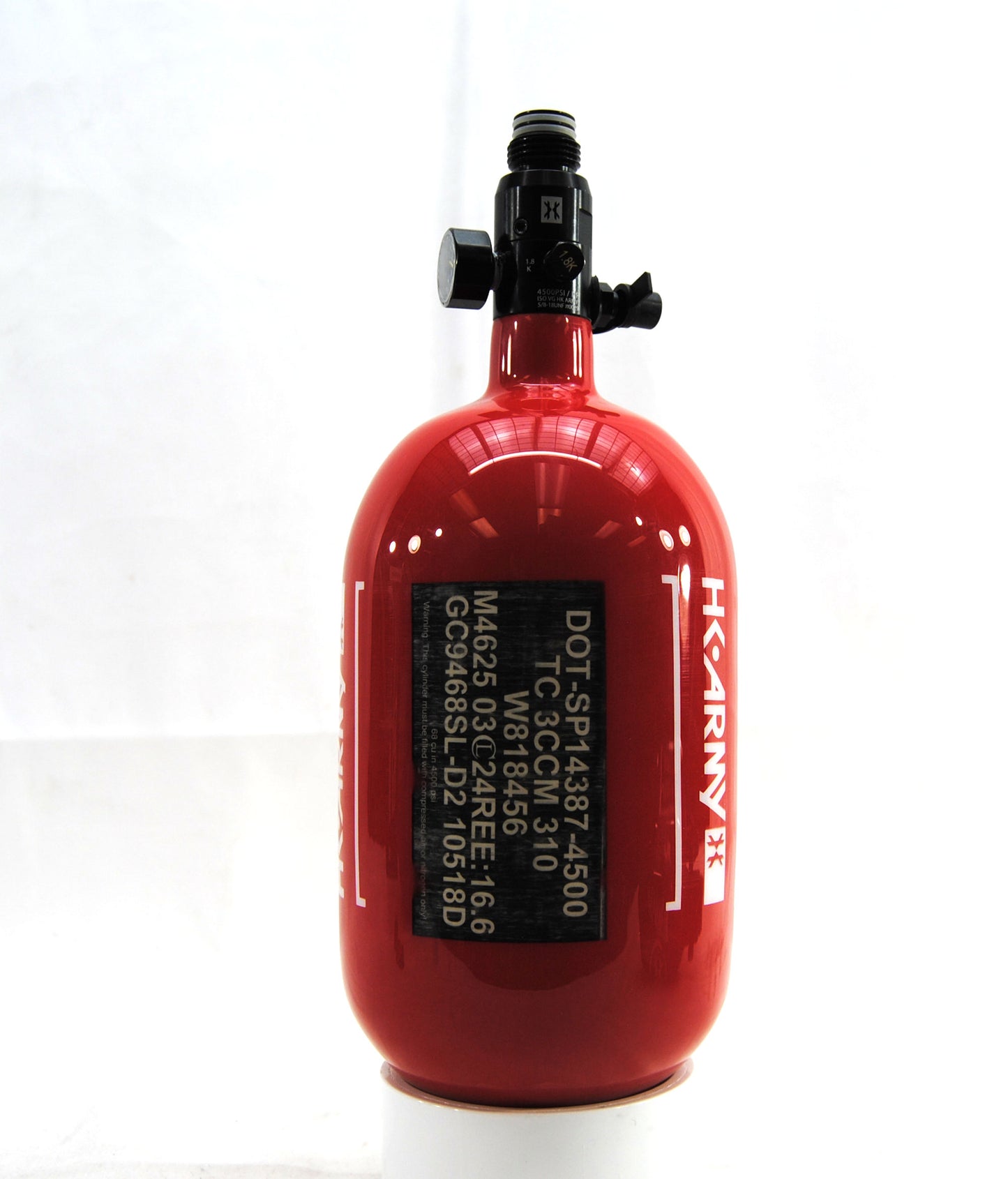 Used HK Army Compressed Air 68ci/4500psi Tank - Red