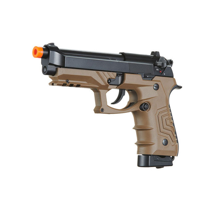 HFC Metal M92 Full-Automatic Co2 Gas Blowback Airsoft Pistol - Black & Dark Earth