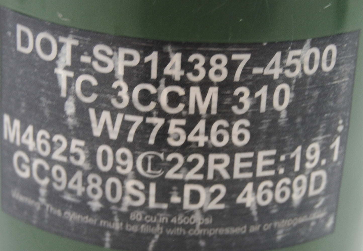 Used Infamous "Hormesis Series" 80ci/4500psi Tank - The Pan