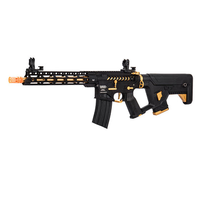 Lancer Tactical Enforcer BLACKBIRD Skeleton AEG Airsoft Rifle w/ Alpha Stock - Black/Gold