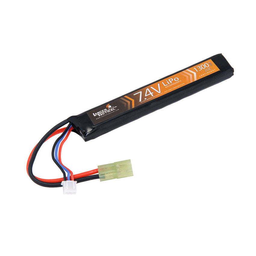 Lancer Tactical Airsoft 7.4v 1300mAh 20C Stick Lipo Battery
