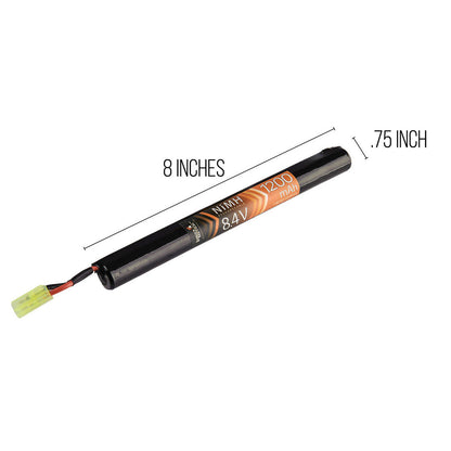 Lancer Tactical Airsoft 8.4v 1200mAh Stick NiMH Battery