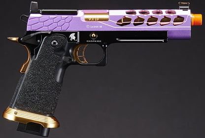 Lancer Tactical Stryk Hi-Capa 5.1 Gas Blowback Airsoft Pistol w/ Red Dot Mount - Purple/Gold