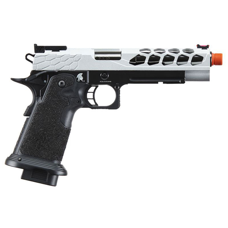 Lancer Tactical Stryk Hi-Capa 5.1 Gas Blowback Airsoft Pistol - Black/Silver