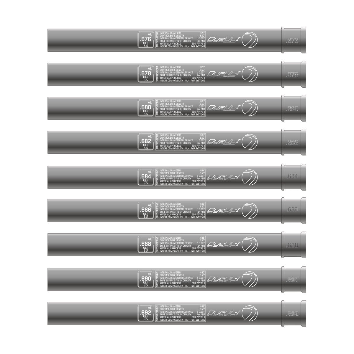 Dye UL-I Barrel System Inserts