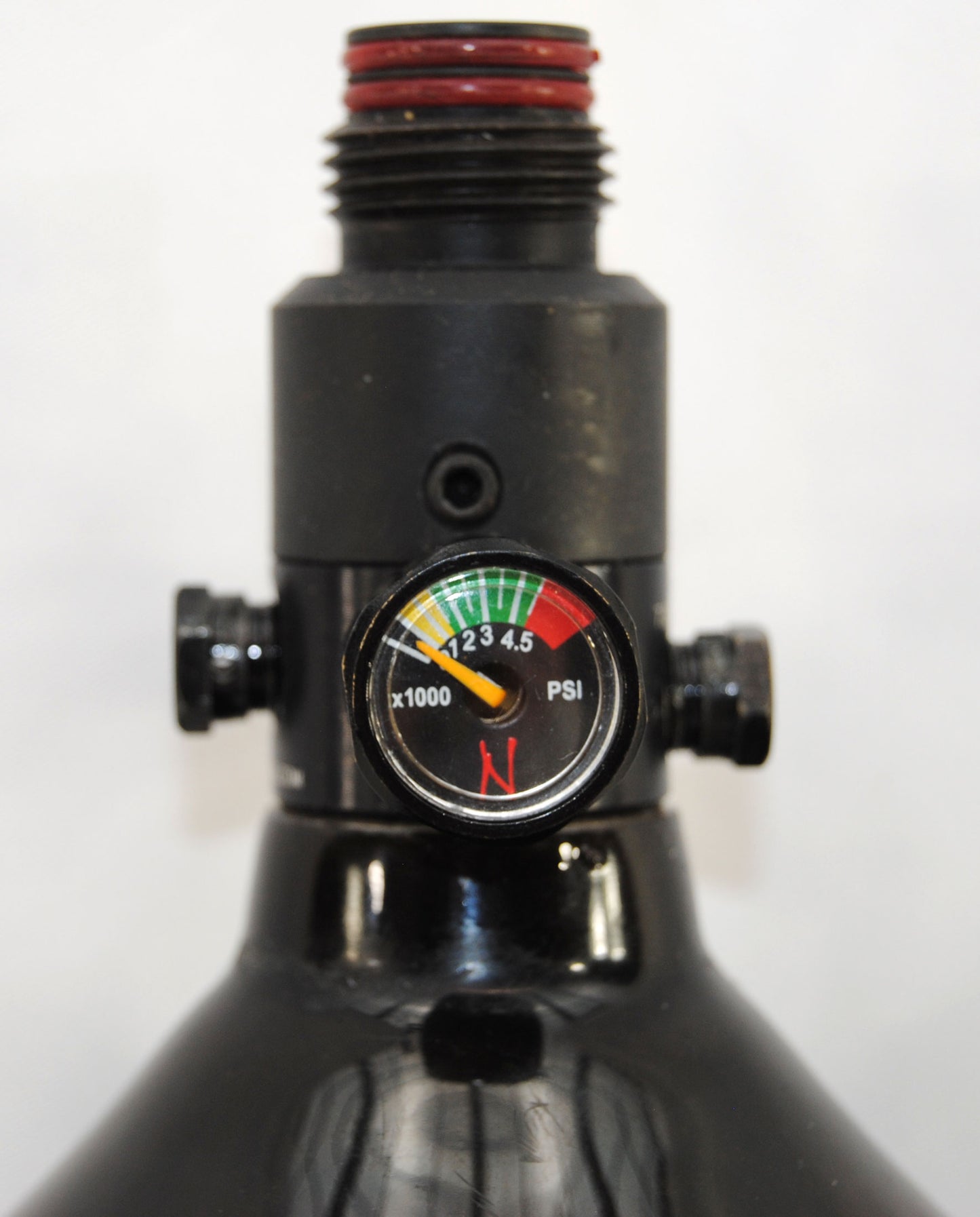 Used Ninja Paintball 90ci 4500psi HPA Tank - Standard Reg. - Translucent Black