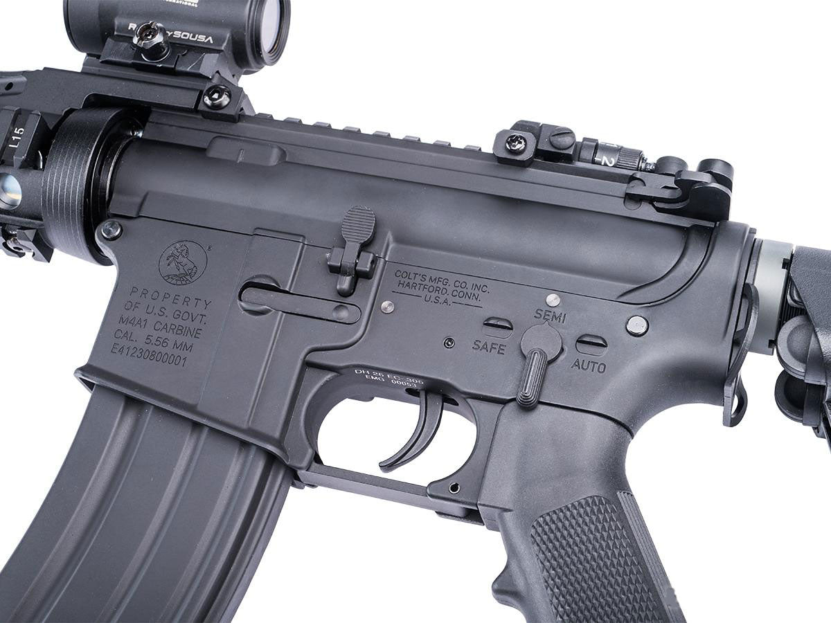 Cybergun Colt Licensed M4 AEG Airsoft Rifle w/ E-Shooter MOSFET by E&C - M4A1 CQB - Black