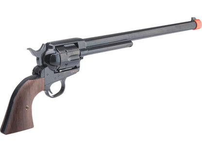 Colt SAA .45 Peacemaker Gas Powered Airsoft Revolver - Buntine Special / Electroplated Black