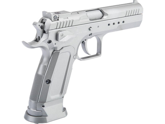 Cybergun Tanfoglio Licensed Limited Edition Custom Airsoft GBB Pistol by KWC - Silver