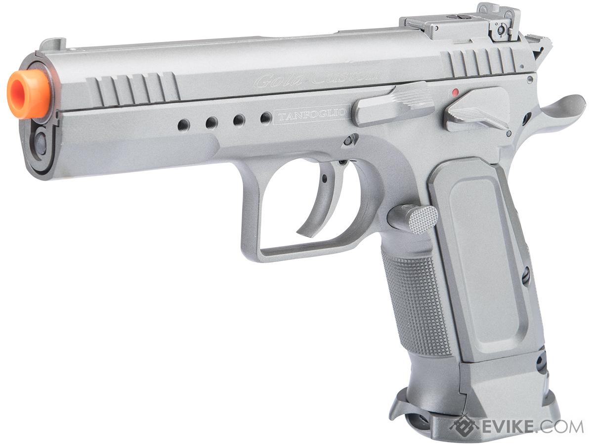 Cybergun Tanfoglio Licensed Limited Edition Custom Airsoft GBB Pistol by KWC - Silver