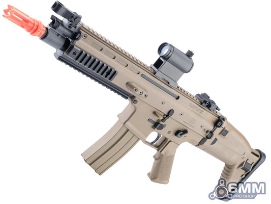 6mmProShop FN Herstal Licensed SCAR-L Airsoft AEG Rifle w/ ZEUS MOSFET by Cybergun - Tan - 350FPS