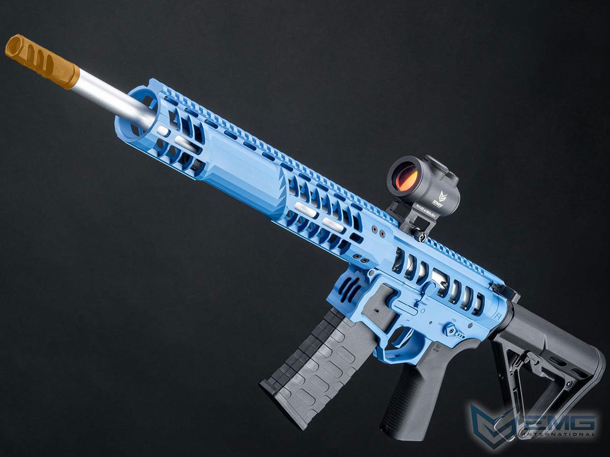EMG F1 UDR-15 Skeletonized AR-15 eSilverEdge Airsoft AEG Rifle w/ C7M M-LOK Handguard - Blue - Carbine