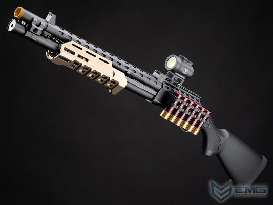 EMG Strike Industries Licensed M870 Gas Powered Pump Action Shotgun w/ M-LOK Handguard by Golden Eagle - Dark Earth