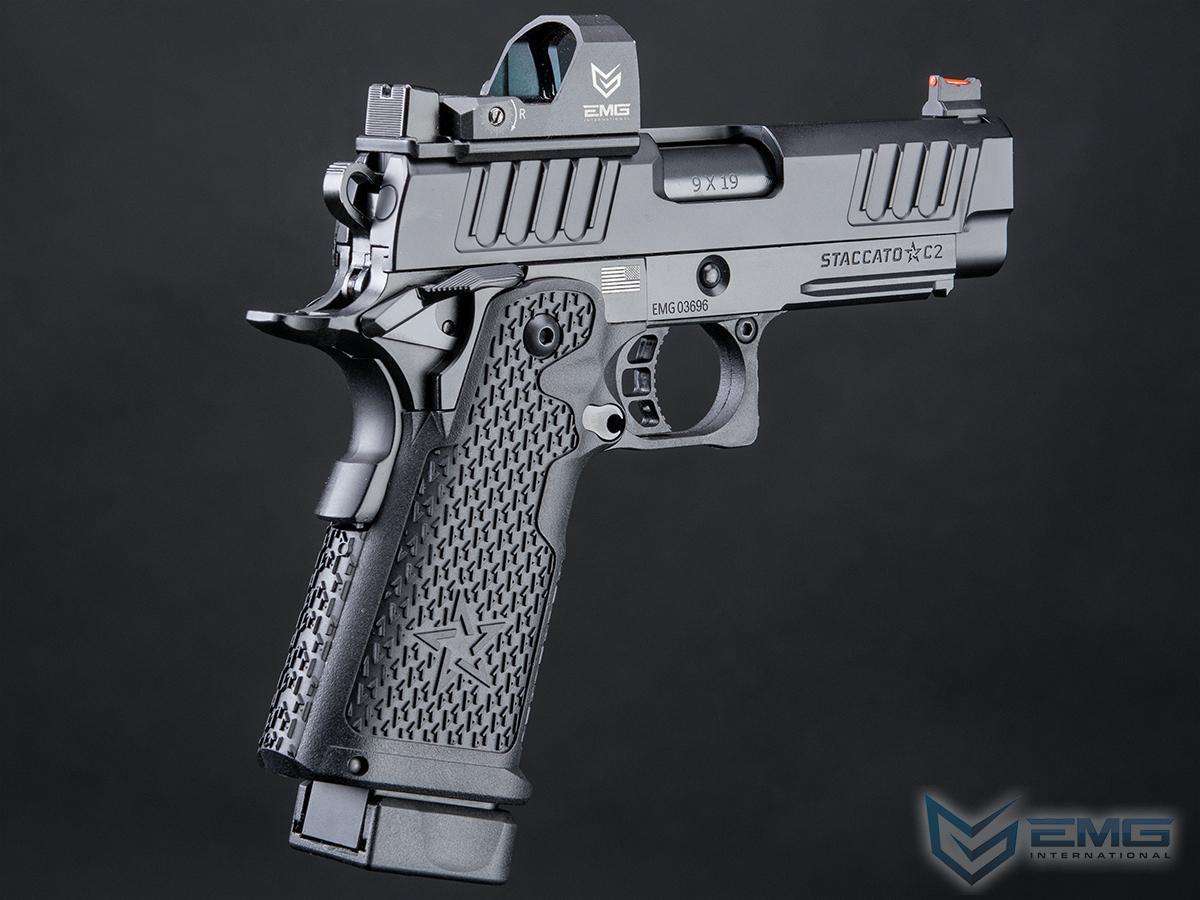 EMG Helios Staccato Licensed C2 Compact 2011 Gas Blowback CO2 Airsoft Pistol - VIP Grip CNC