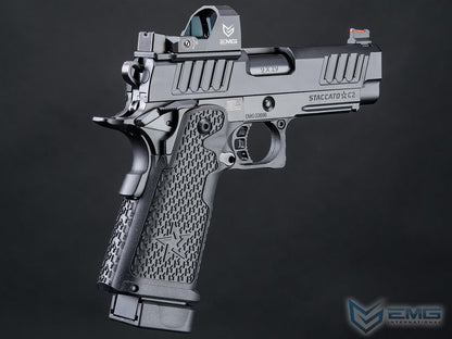 EMG Helios Staccato Licensed C2 Compact 2011 Gas Blowback CO2 Airsoft Pistol - VIP Grip CNC