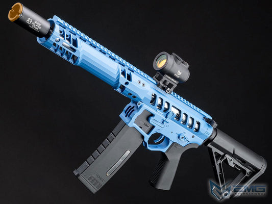 EMG F-1 Firearms UDR-15 Skeletonized AR-15 Airsoft AEG Rifle w/ GATE Aster Programmable MOSFET - SBR - Blue