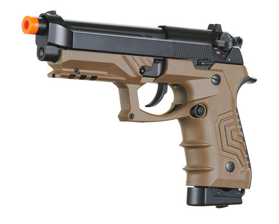 HFC Metal M92 Full-Automatic Co2 Gas Blowback Airsoft Pistol - Black & Dark Earth