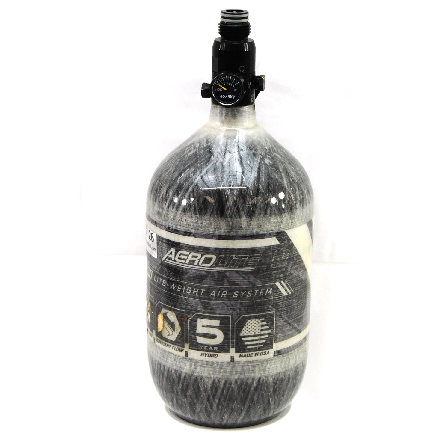 Used HK Army 68ci/4500psi Aerolite Air Tank - Grey