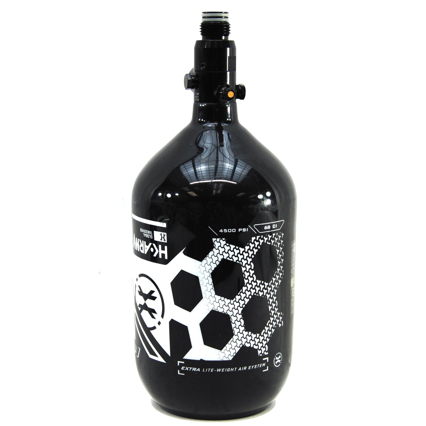 Used HK Army Compressed Air 68ci/4500psi Aerolite Tank - Black/White