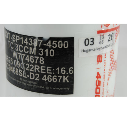 Used HK Army 68ci/4500psi Compressed Air Tank - White/Red