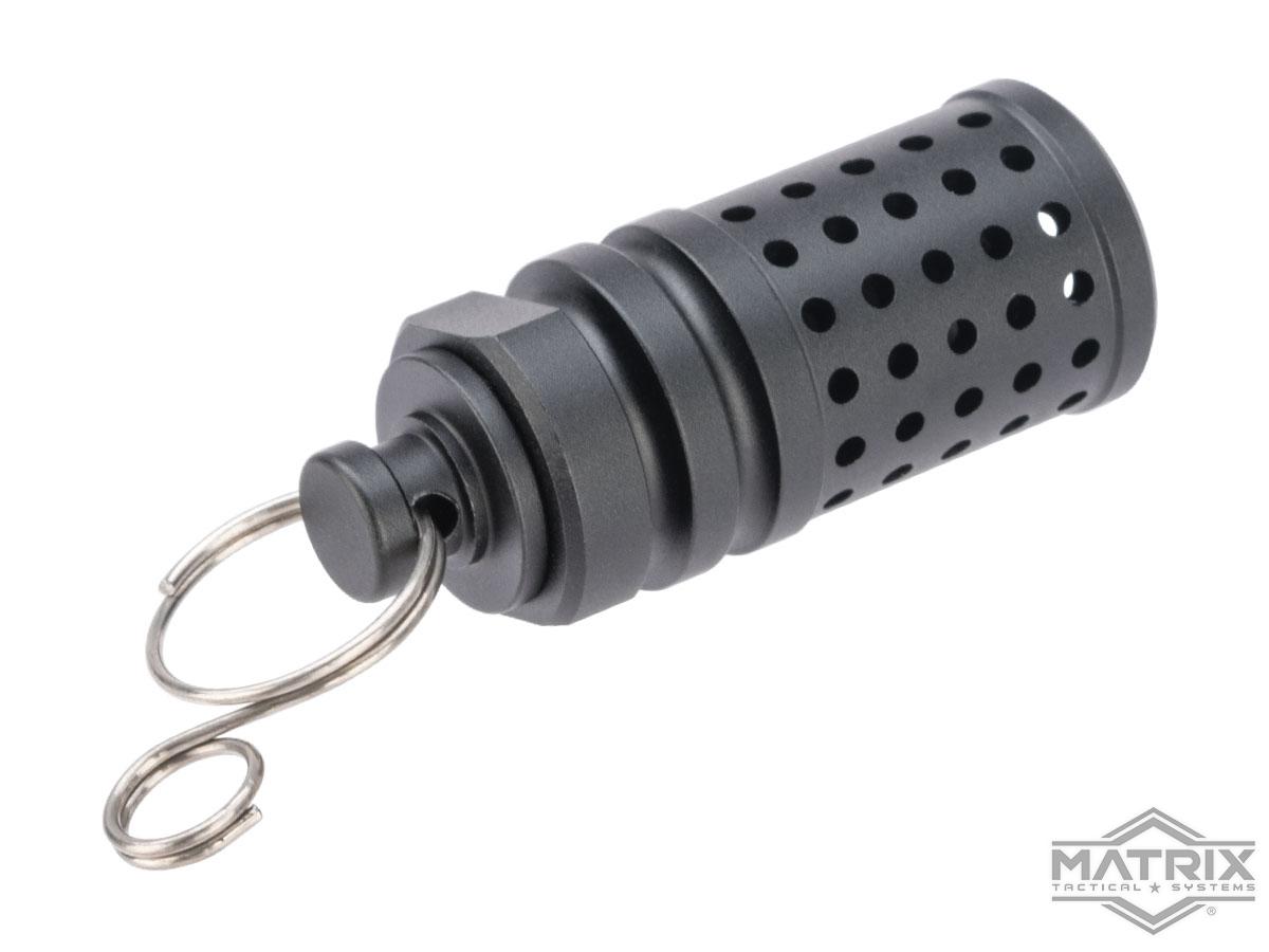 Matrix 14mm Negative Rifle Flash Hider + Keychain Dangler Set - Hive / Black / 14mm Negative
