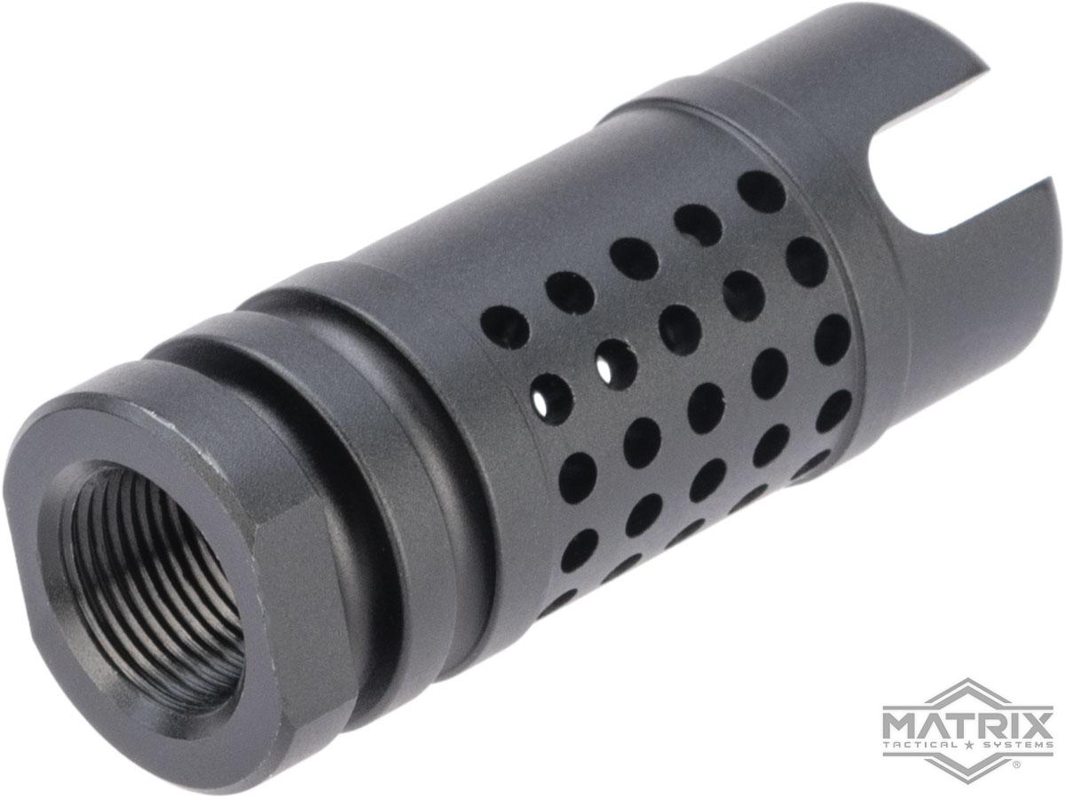 Matrix 14mm Negative Rifle Flash Hider + Keychain Dangler Set - Hive / Black / 14mm Negative