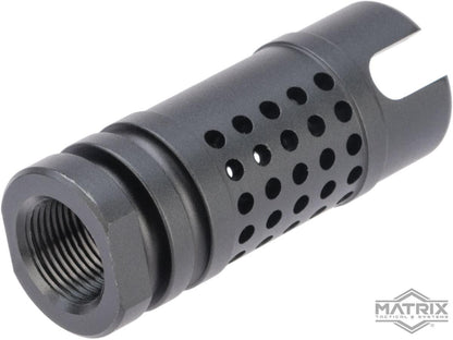 Matrix 14mm Negative Rifle Flash Hider + Keychain Dangler Set - Hive / Black / 14mm Negative