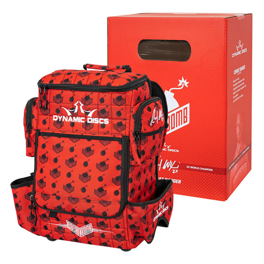 Dynamic Discs Combat Ranger Backpack Disc Golf Bag - Sockibomb Red