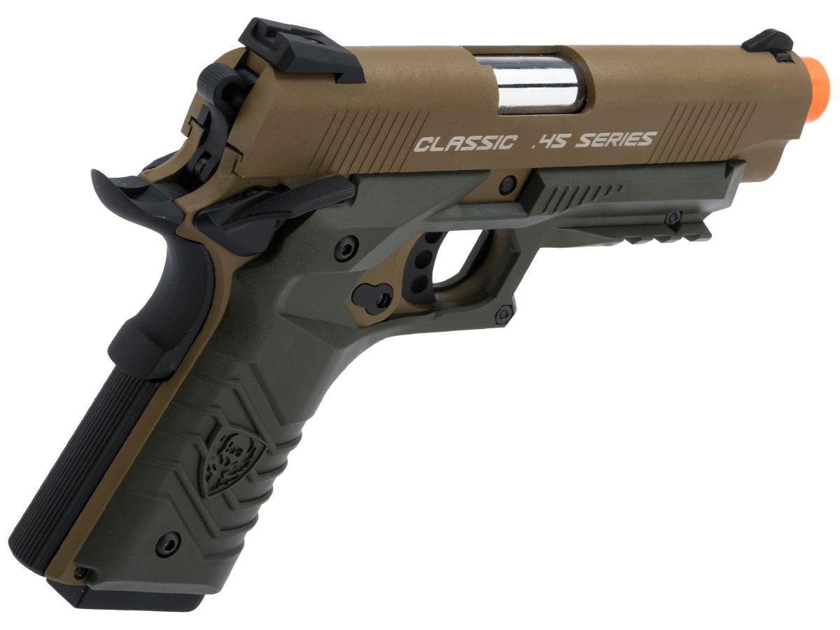 HFC Tactical 45 1911 Gas Blowback Airsoft Pistol - Tan