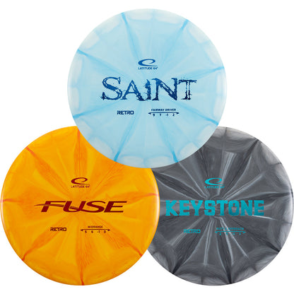 Latitude 64 Advanced Retro Burst Starter Disc Golf Set