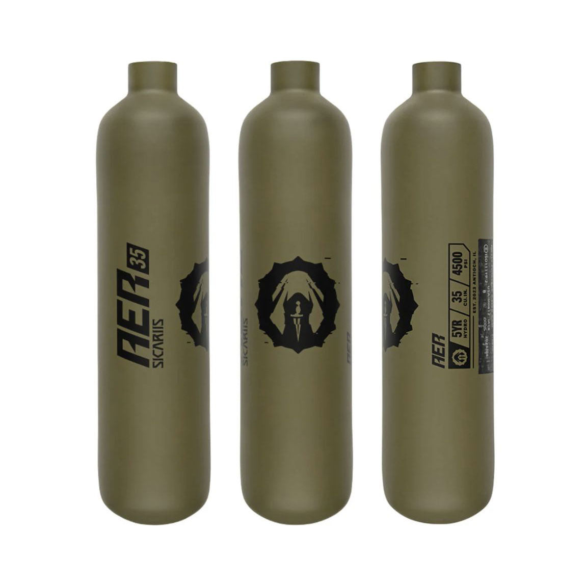 Renatus Group Sicariis AER 35ci/4500psi HPA Tank w/ FS Hero 2 Regulator