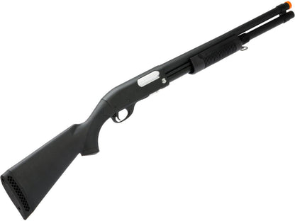 S&T M870 Type Full Metal Airsoft Training Shotgun - Standard - Black - Polymer Stock