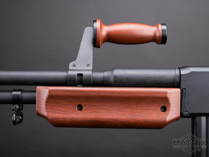 BAR M1918 A2 Full Size Full Metal Airsoft AEG Rifle w/ Steel Bipod by Matrix - Furniture - Imitation Wood