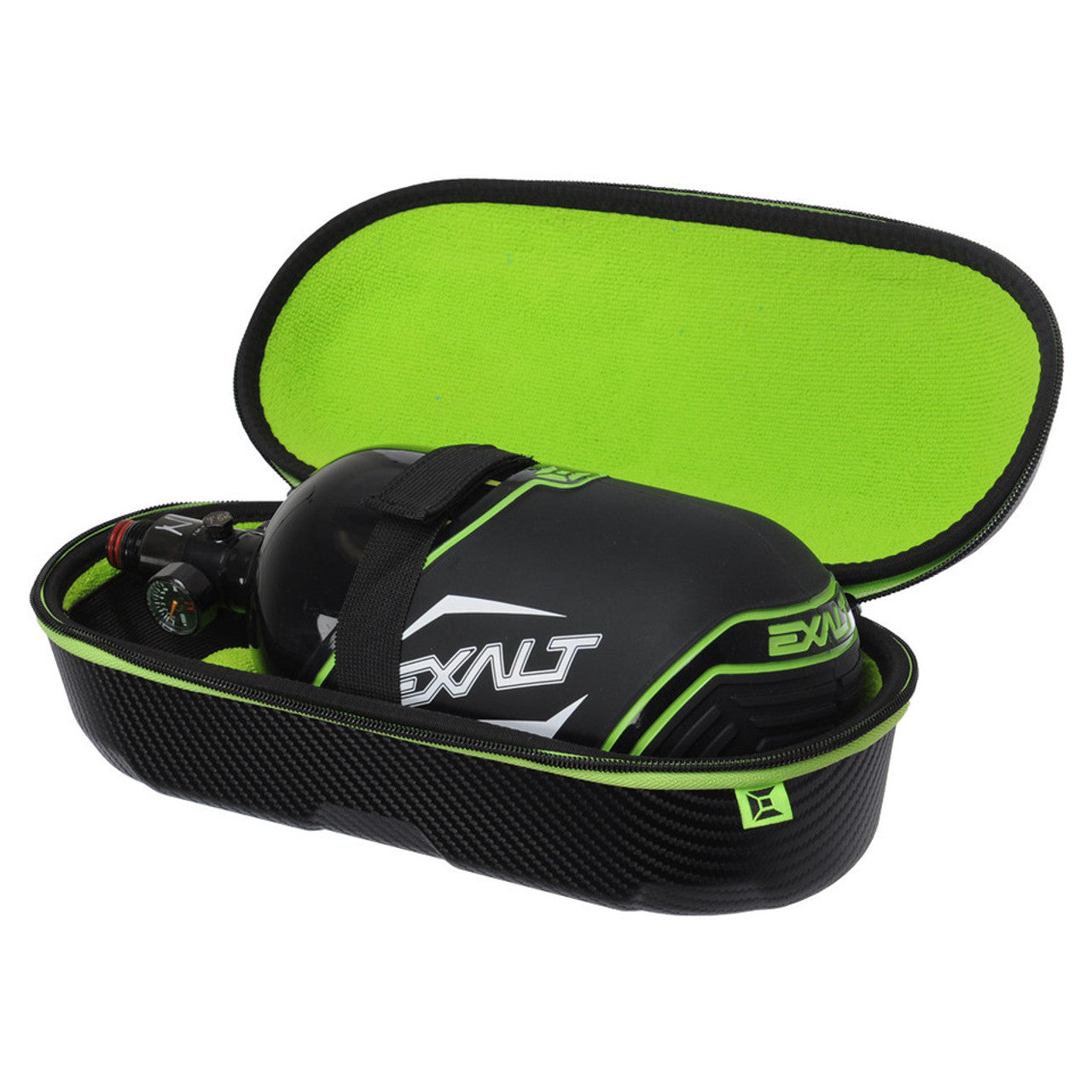 Exalt Carbon Tank Case - Black/Lime