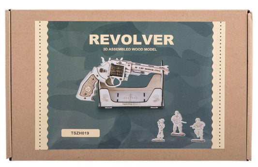 UGears Mechanical Model Wood Rubber Band Gun