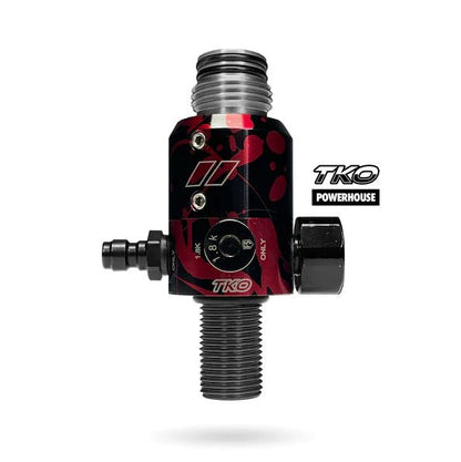 Powerhouse TKO Regulator - Short Body - Black/Red Splash