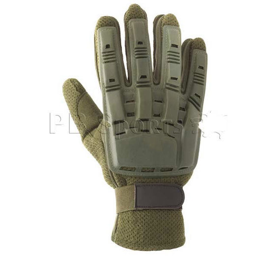 Valken V-Tac Full Finger Plastic Gloves - Olive